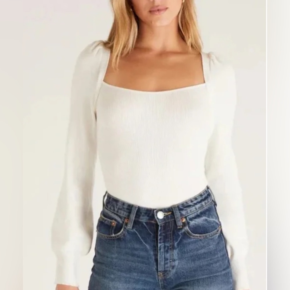 Z Supply Cream Tie Back Sweater size xs